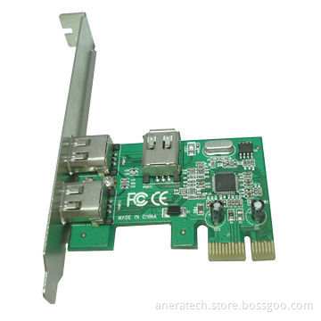 PCI-E to 1394 Card, 2+1 Port, with VIA 6315 Chipset